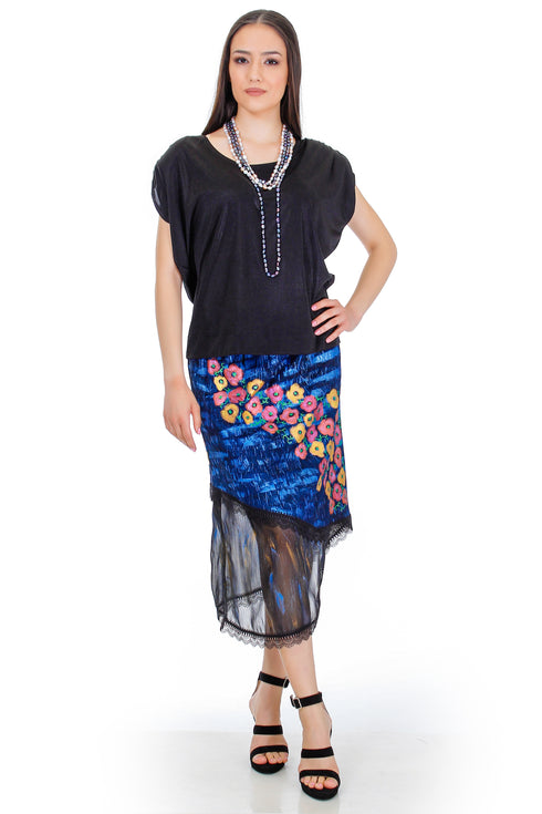 Fusta jerse pictata  Liza Panait Liza Panait Online Boutique